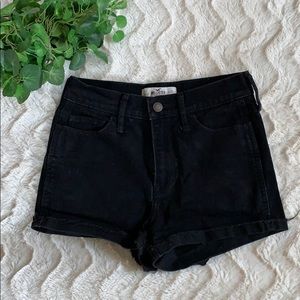 Black high rise Hollister Shorts